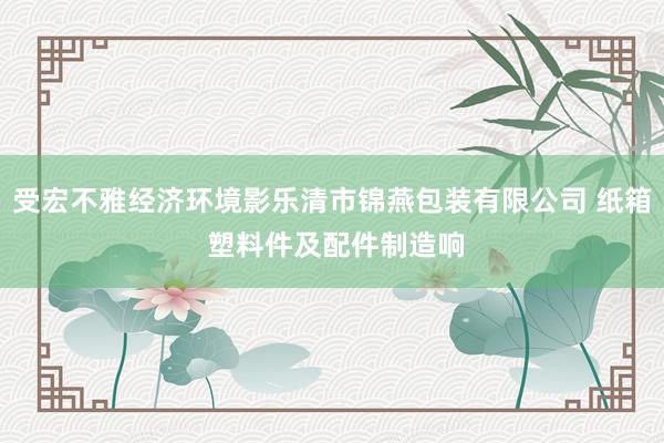 受宏不雅经济环境影乐清市锦燕包装有限公司 纸箱 塑料件及配件制造响